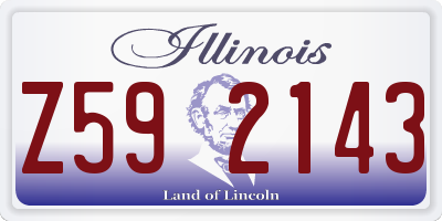 IL license plate Z592143