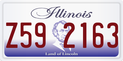 IL license plate Z592163