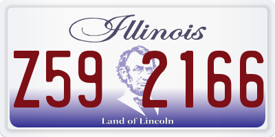 IL license plate Z592166