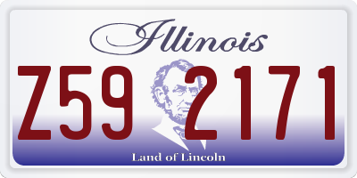 IL license plate Z592171