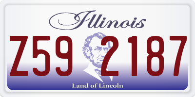IL license plate Z592187