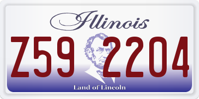 IL license plate Z592204