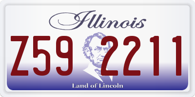 IL license plate Z592211
