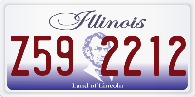 IL license plate Z592212