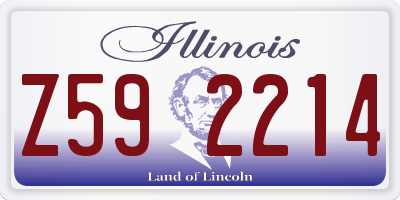 IL license plate Z592214