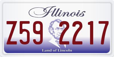 IL license plate Z592217