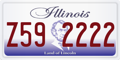 IL license plate Z592222