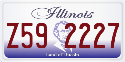 IL license plate Z592227