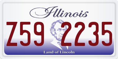 IL license plate Z592235