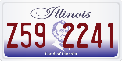 IL license plate Z592241