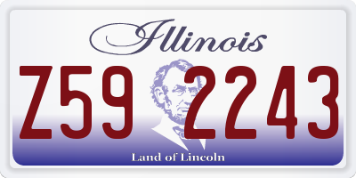IL license plate Z592243