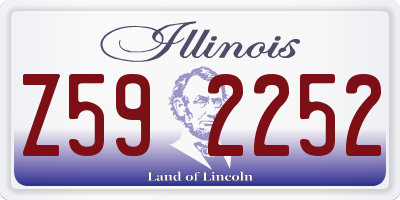 IL license plate Z592252
