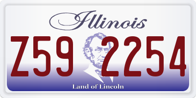 IL license plate Z592254