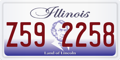 IL license plate Z592258