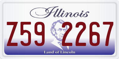 IL license plate Z592267