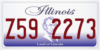 IL license plate Z592273