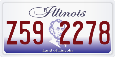 IL license plate Z592278