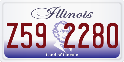 IL license plate Z592280
