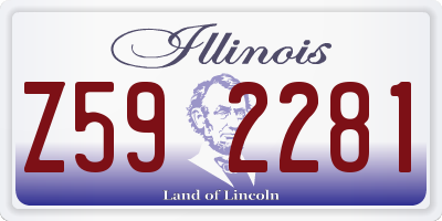 IL license plate Z592281