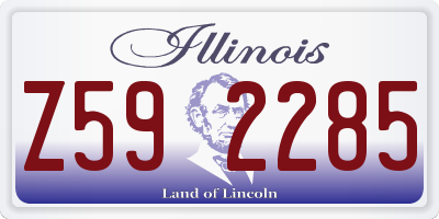 IL license plate Z592285