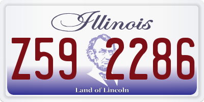 IL license plate Z592286