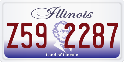 IL license plate Z592287