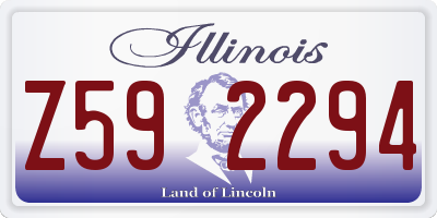 IL license plate Z592294