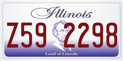 IL license plate Z592298