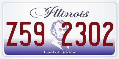 IL license plate Z592302