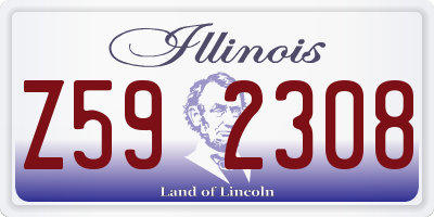IL license plate Z592308