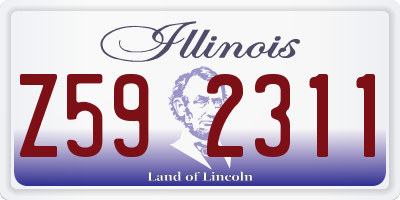 IL license plate Z592311