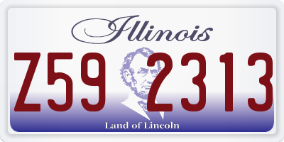 IL license plate Z592313