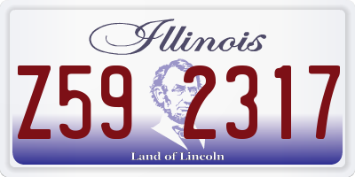 IL license plate Z592317