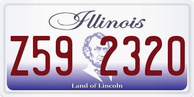IL license plate Z592320