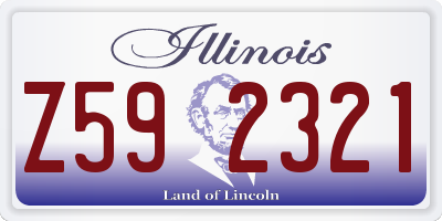 IL license plate Z592321