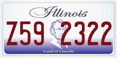 IL license plate Z592322