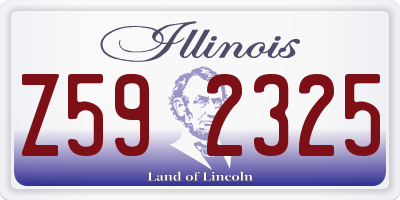 IL license plate Z592325