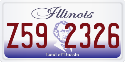 IL license plate Z592326