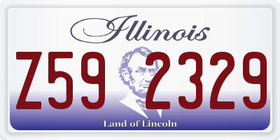 IL license plate Z592329