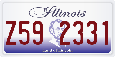 IL license plate Z592331