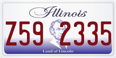 IL license plate Z592335