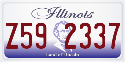 IL license plate Z592337