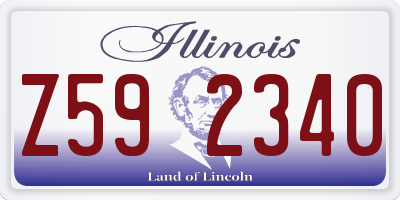 IL license plate Z592340