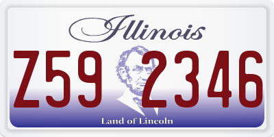 IL license plate Z592346