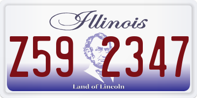 IL license plate Z592347