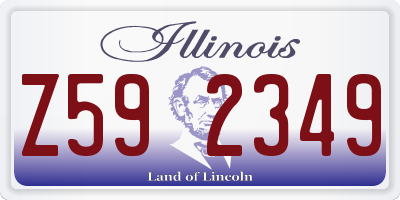 IL license plate Z592349