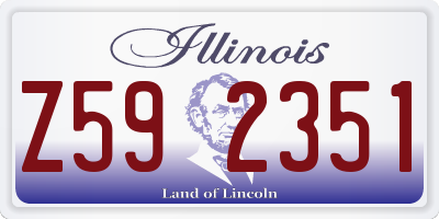 IL license plate Z592351