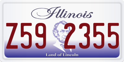 IL license plate Z592355