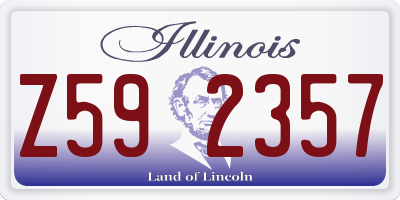 IL license plate Z592357