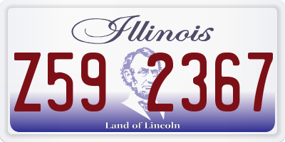 IL license plate Z592367